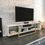 Hanah Home Asal 150 - Gold, Ephesus Soporte de TV Oro y Blanco